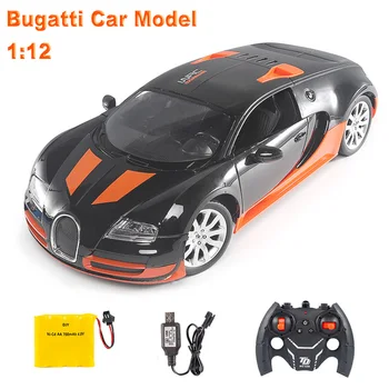 1:12 Távirányító Sport Autó Nyisd ki Az Ajtót Szimuláció Bugatti Autó Modell nagysebességű RC Drift Autó Spray Gyermekek Játék