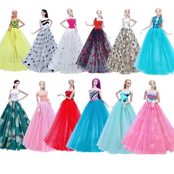 1 Darab Divat Napi Outwear Hercegnő Ruha dress Barbie-Baba Ruhák Ruhák 1/6 Babák Kiegészítők Születésnapi Ajándék lányoknak