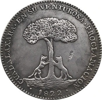 1822-Mexikó 8 Reales érmék MÁSOLÁS 39mm