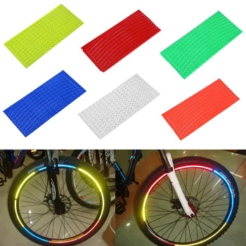 1db Kerékpár Fluoreszkáló Fényvisszaverő Matricák Szalag Kerékpár Dekoráció Matrica Többszínű Szalag Este Lovaglás Tartozékok Eszközök