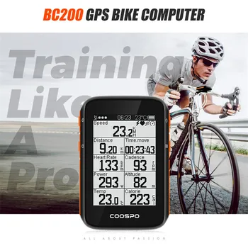 2.4 inch BC200 GPS Kerékpár Számítógép ANT+Bluetooth5.0 36 ÓRA Kerékpáros Sebességmérő kilométer-Számláló Multi-Nyelv Kerékpározás Tartozékok