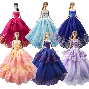 2019 ÚJ Divat Virág Csipke Ruha , Party Esküvői Ruha Szoknya Ruha A Játék 1/6 Barbie Xinyi Kurhn FR Baba barbie ruha