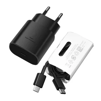 25W PD USB-C-Quick Charge Adapter Samsung Galaxy Note 10 20 S21 A71 M52 Z Flip 3 5G Szuper Gyors Töltő C Típusú USB-C Kábel