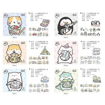 30 db/készlet koreai Márka Import NeKoni Aranyos Kis Állatok Matricák Scrapbooking Diy Napló Írószerek Matrica