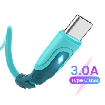 3A Típusú USB-C Kábel LED Gyors Töltés Micro USB Töltő Adatok Kábelt A Xiaomi 11 Redmi Huawei Samsung Szuper
