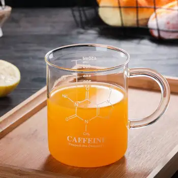 450ml Reggeli Csésze Magas Hőmérsékletű Ellenálló Üveg Kávés Csészét, Poharat Végzett Kupa Üveg Főzőpohár Ins Tej Kupa Drinkware