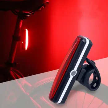 6 Fény Mód Kerékpár hátsó Lámpa Ultra Fényes USB Újratölthető LED-es Kerékpár Hátsó Lámpa Piros / Kék Kerékpáros Biztonsági Kellékek