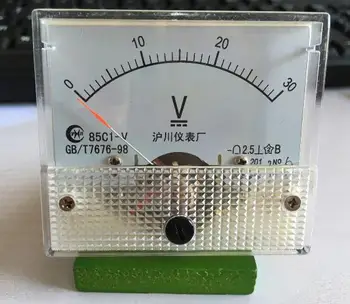 85C1 DC 0-30V mutató típus dc voltmérő feszültség mérő mechanikus fejléc