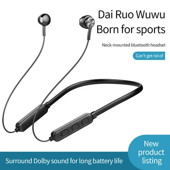 A Bluetooth-kompatibilis 5.0 Vezeték nélküli Sport Fejhallgató Sztereó Mélynyomó Nyakán Lóg alá szerelt Mágneses Vízálló Fülhallgató