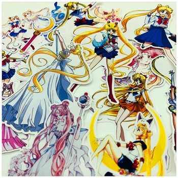 Aranyos Sailor Moon Matricák Utazási Szemét Journal Matricák Scrapbooking Kézműves Napló Album Dekorációs Matricák Iskolai Felszerelés