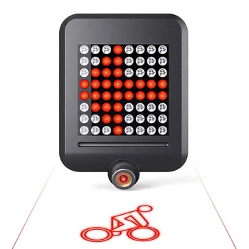 Az újratölthető Kerékpár Lámpa Automatikus irányjelző Lámpa USB Töltés MTB Kerékpár Biztonsági Figyelmeztetés Balra jobbra Fény