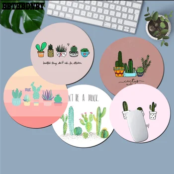 BBTHBDNBY kiváló Minőségű Kaktusz Akvarell kerek egérpad, PC, Számítógép, szőnyeg gaming Mousepad Szőnyeg PC Laptop Notebook