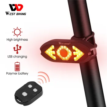Bicikli hátsó Lámpa Vezeték nélküli Távirányító indexet Mountain Bike hátsó Lámpa USB Újratölthető Kerékpár Villogó Tartozékok