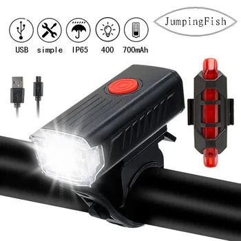 Bicikli Kerékpár Lámpa USB LED Újratölthető Meghatározott Hegy Ciklus Első Hátsó Lámpa Lámpa Lámpa (Frissített Verzió)