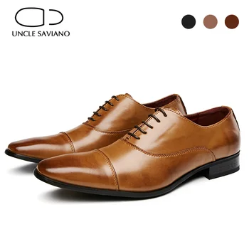 Bácsi Saviano Oxford Valódi Bőr Cipő Vőlegény 3 Színben Eredeti Tervező Luxus Esküvői Ruha Kézzel Készített Legjobb Férfi Cipő