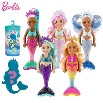 Eredeti Sellő Barbie Babák Meglepetés Vak Box Játékok Lányoknak Színét Felfedi Boneca Baba Játékok Elszíneződés Játék Tartozékok