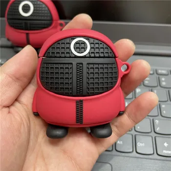 Forró Tintahal Játék Puha Szilikon Esetekben Védő Bluetooth Vezeték nélküli Fülhallgató Cover az Apple Airpods 12 Pro Töltés Doboz