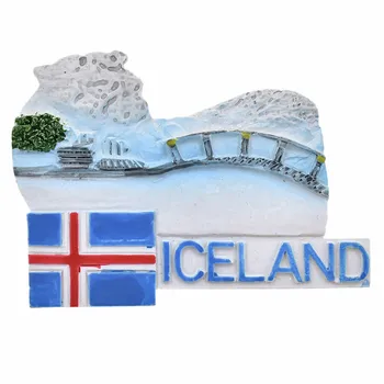 Izland Utazás Megtekintése Ajándéktárgy Hűtőmágnes Kék Tó Festői Hűtőszekrény Mágneses Matrica Ajándék Haza Konyha Dekoráció