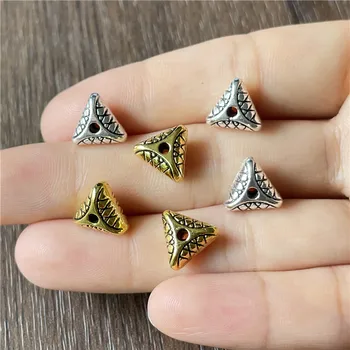 JunKang Háromszög perforált távtartó gyöngyök csatlakozó ékszer készítés DIY kézzel készített karkötő, nyaklánc, kiegészítők, nagykereskedelmi
