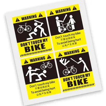 Kerékpár nem Mozog A Motor Figyelmeztető Matrica Mountain Bike Keret, Dekorációs Matrica Vízálló PVC Matrica Kerékpározás Autó Tartozék