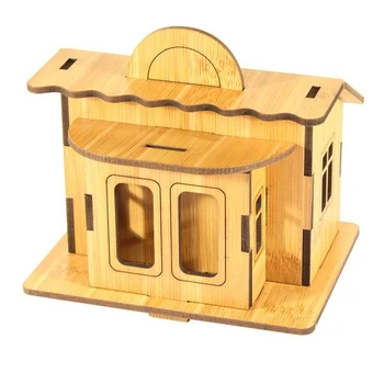 kis ház DIY 3D Módban Ház Játékok Romantikus Ház, Fa Puzzle Oktatási Játék, Modell Épület Fából készült 3D-s Puzzle Gyerekeknek, Felnőtteknek