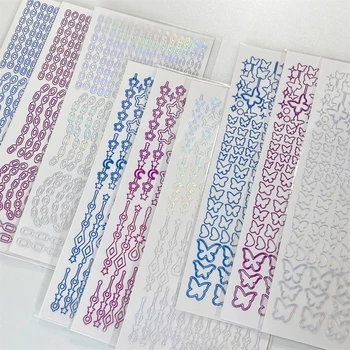 Koreai átlátszó pillangó lánc, a medál matrica lézer kézi számla dekoratív anyag készletek