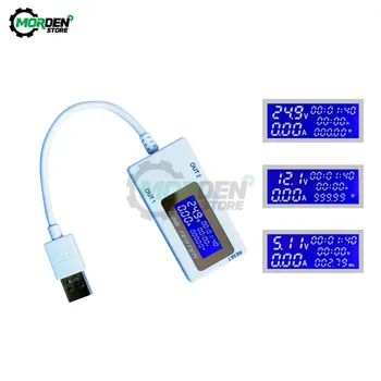 KWS-1705 Dual USB-Jelenlegi Feszültség Teszter USB Árammérő Töltő Teszter Monitor USB-Portok Digita DC 4-30V 0-5A 0-150W l Kijelző