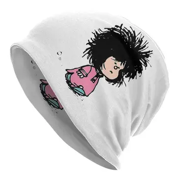 Mafalda Kap Hip-Hop Őszi Téli Szabadtéri Skullies Sapkák Kalapok a Férfiak, Nők, Felnőtt Nyári Meleg Kettős felhasználású Motorháztető Kötött Sapka