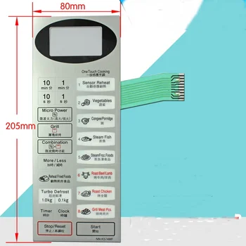 NN-K574MF mikrohullámú sütő panel membrán kapcsoló touch control gombot alaplap tartozékok panel