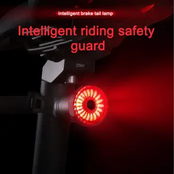 Okos Hátsó Kerékpár Lámpa Auto Start/Stop Fék Érzékelő IPx6 Vízálló 500 ma USB Újratölthető Kerékpáros Lámpa Kerékpár LED Lámpa