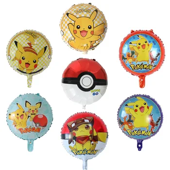 Pokemon Pikachu Téma Lány Esküvő, Születésnapi Party Lufi Baby Shower Vicces, 18 colos Rajzfilm Állat Alumínium Ballon Készlet