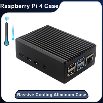 Raspberry Pi 4 Alumínium Ötvözet Esetben Fém Védő Burkolat Passzív Hűtés Shell hőelvezetés a Raspberry Pi 4 Modell B