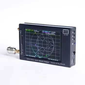 S-Egy-Egy 4inch érintőképernyő NanoVNA V2 Pro Vektor Hálózat Analizátor Antenna Analyzer 50KHz-3 ghz-0.5 ppm TCXO C6-002