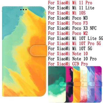 Sunjolly A XiaoMi Mi 11 10T Pro Lite 10 Megjegyzés 10 Pro Poco M3 F3 M2 X3 NFC burkolata coque közelében Bőr Flip Card Tárca Állvány