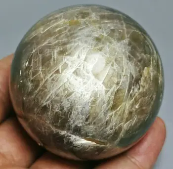 Természetes fekete holdkő labdát kristály terápia