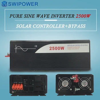 tiszta szinuszos solar power inverter 2500w 12V/24V DC AC 120V/220V szoláris szabályozó bypass