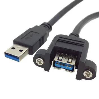 USB 3.0 a Férfi-Nő USB3 Kábel.0 USB 3.0 TÍPUSÚ férfi-Nő Hosszabbító Kábel m/ Panel szerelő csavarok 0,5 m/0.8/1,5 m