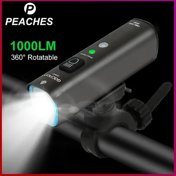 V9M Kerékpár Lámpa 1000 Lumen USB Feltölthető Alumínium MTB Kerékpár Lámpa 4000mAh Akkumulátor Kijelző Fényszóró Kerékpár Kiegészítők