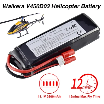 Walkera V450D03 Akku 2600mAh 11.1 V 25C HM-V450D03-Z-26 V450D03 RC Helikopter Újratölthető Alkatrészek