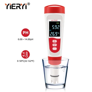 Yieryi PH-100 PH/Hőmérséklet, Mérje Nagy Pontosságú LCD Digitális vízminőség Vizsgálat Toll, Akvárium, Medence, Ivóvíz
