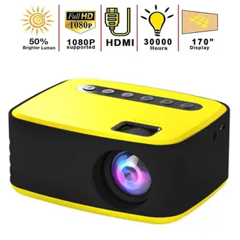 Új T20 Mini Hordozható 1080P USB-HD LED Home Media Video Player-Mozi Projektor Támogató Mobil Telefon Képernyőjén Vetítés Cipelni